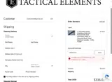 Tactical Elements coupon verification screenshot