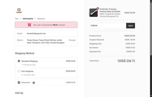 Tactical X-Men checkout page showing Tactical X-Men promo code box | Screenshot taken by SimplyCodes community member on Jul 20, 2025