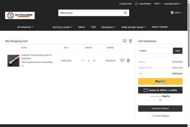 Tactical X-Men checkout page showing Tactical X-Men promo code box | Screenshot taken by SimplyCodes community member on Aug 18, 2025