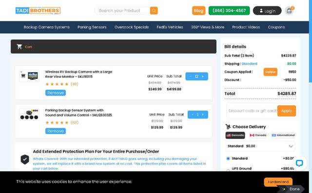 Tadibrothers checkout page showing Tadibrothers coupon code box | Screenshot taken by SimplyCodes community member on Jun 10, 2025