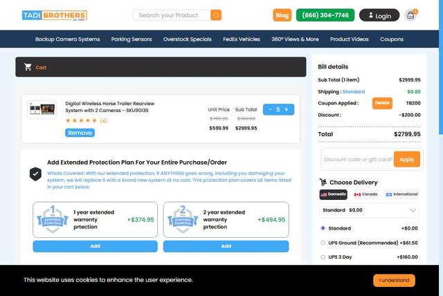 Tadibrothers checkout page showing Tadibrothers coupon code box | Screenshot taken by SimplyCodes community member on Sep 9, 2025