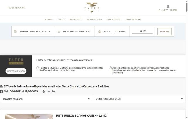 TAFER Hotels & Resorts checkout page showing TAFER Hotels & Resorts promo code box | Screenshot taken by SimplyCodes community member on Jul 24, 2025