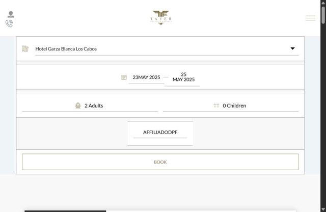 TAFER Hotels & Resorts checkout page showing TAFER Hotels & Resorts promo code box | Screenshot taken by SimplyCodes community member on May 23, 2025