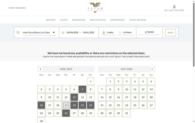 TAFER Hotels & Resorts checkout page showing TAFER Hotels & Resorts promo code box | Screenshot taken by SimplyCodes community member on May 29, 2025