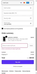 TAG Grading coupon verification screenshot