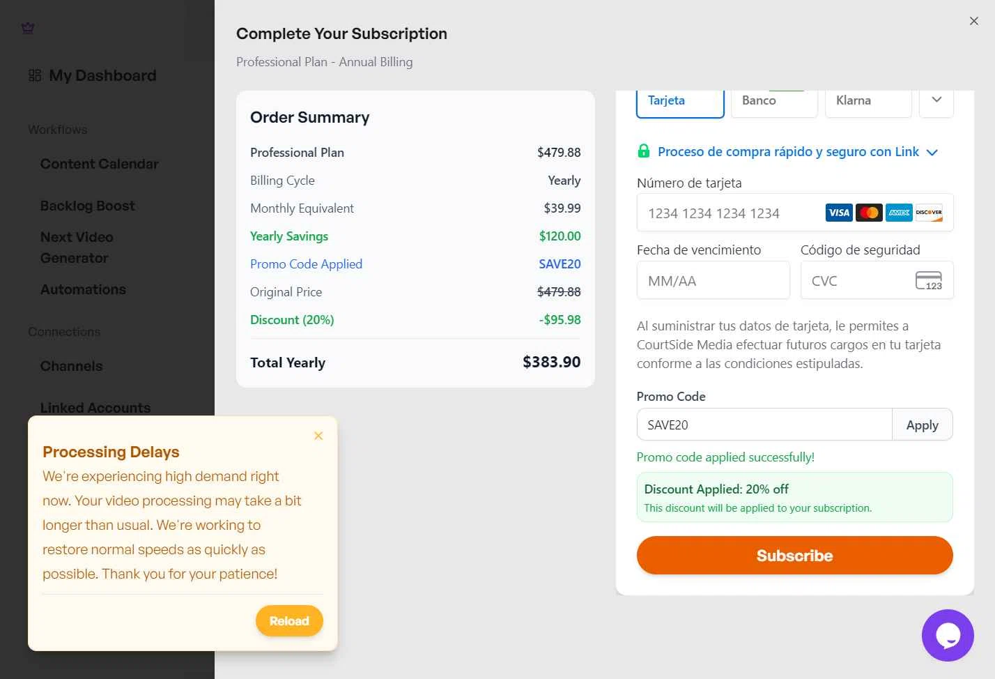 Taja AI checkout page showing Taja AI promo code box | Screenshot taken by SimplyCodes community member on Jan 4, 2026