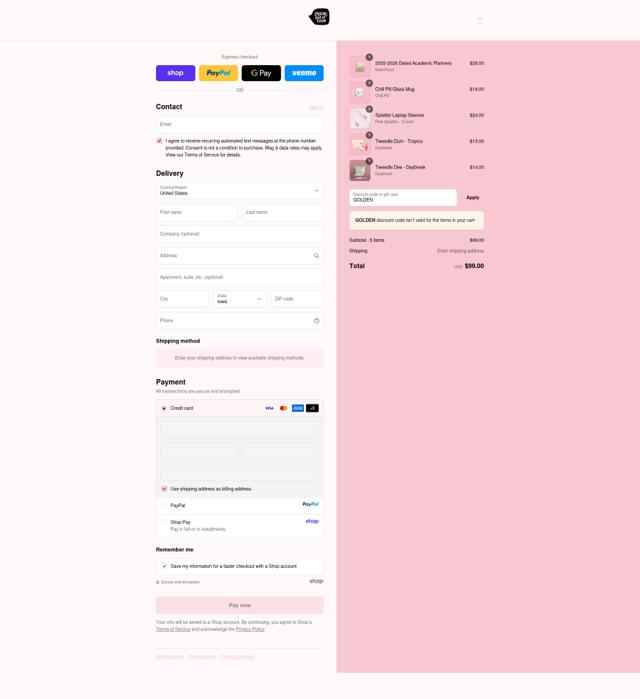 Talking out of Turn checkout page showing Talking out of Turn promo code box | Screenshot taken by SimplyCodes community member on Sep 14, 2025