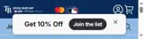 Tampa Bay Rays coupon verification screenshot