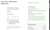 YANKEESSTL26 coupon verification screenshot
