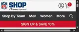 Tampa Bay Buccaneers coupon verification screenshot