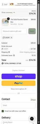 20OFF coupon verification screenshot