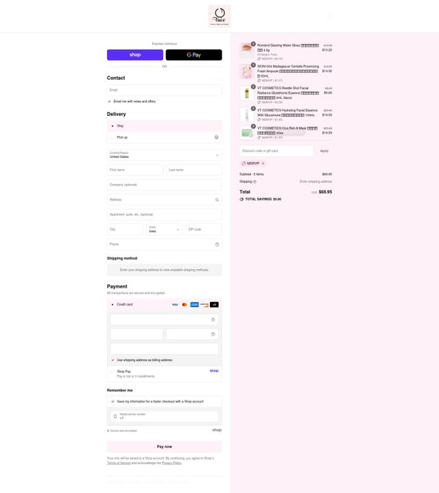 Tao's checkout page showing Tao's discount code box | Screenshot taken by SimplyCodes community member on Sep 6, 2025