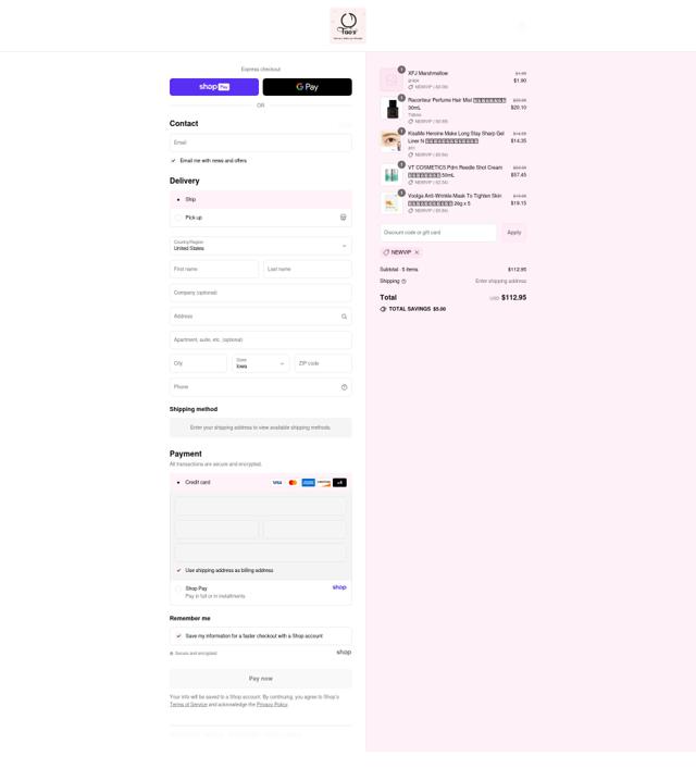 Tao's checkout page showing Tao's discount code box | Screenshot taken by SimplyCodes community member on Aug 25, 2025