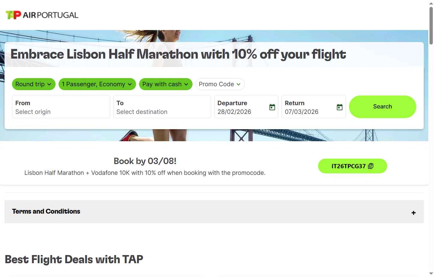 Verification screenshot for 10% Off Storewide at TAP Air Portugal - 4mo ago