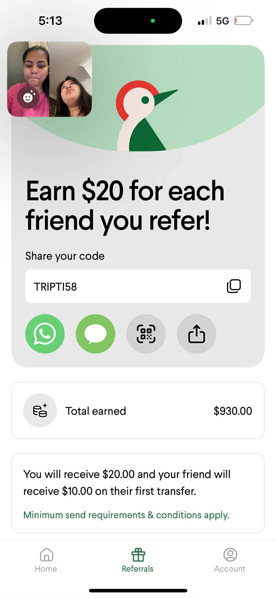 Taptap Send promo code screenshot showing code TRIPT158 applied at Taptap Send checkout page. Uploaded by SimplyCodes community member Ree1234 on Jan 4, 2026
