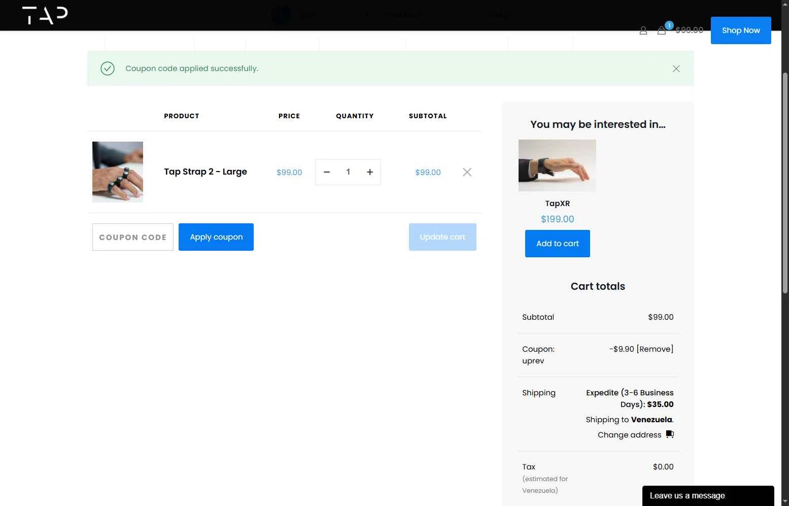 Tap With Us checkout page showing Tap With Us promo code box | Screenshot taken by SimplyCodes community member on Jan 4, 2026