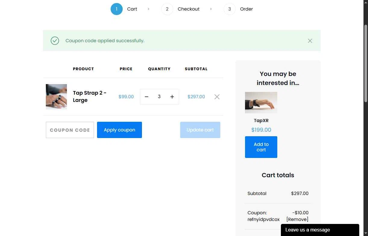 Tap With Us checkout page showing Tap With Us promo code box | Screenshot taken by SimplyCodes community member on Feb 11, 2026