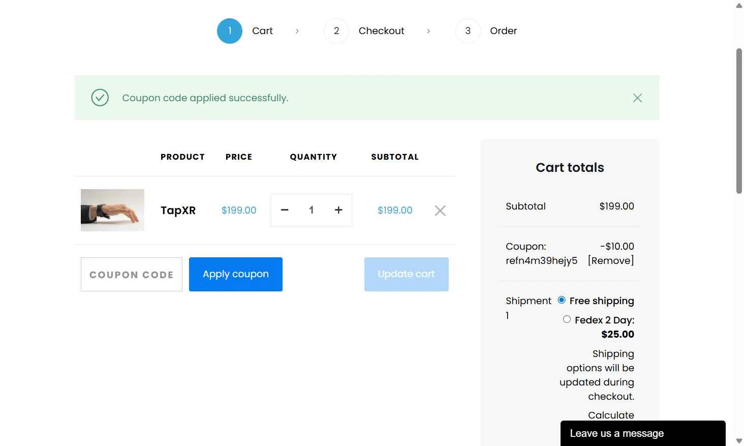 Tap With Us checkout page showing Tap With Us promo code box | Screenshot taken by SimplyCodes community member on Feb 11, 2026