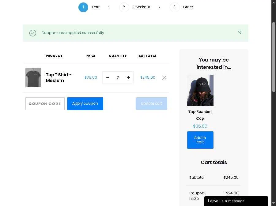Tap With Us checkout page showing Tap With Us promo code box | Screenshot taken by SimplyCodes community member on Jan 5, 2026