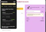 Tarot Stack coupon verification screenshot