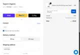 Taspen's Organics coupon verification screenshot