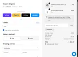Taspen's Organics coupon verification screenshot