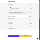Taspen's Organics coupon verification screenshot