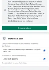 JULSONTHEGLOW coupon verification screenshot