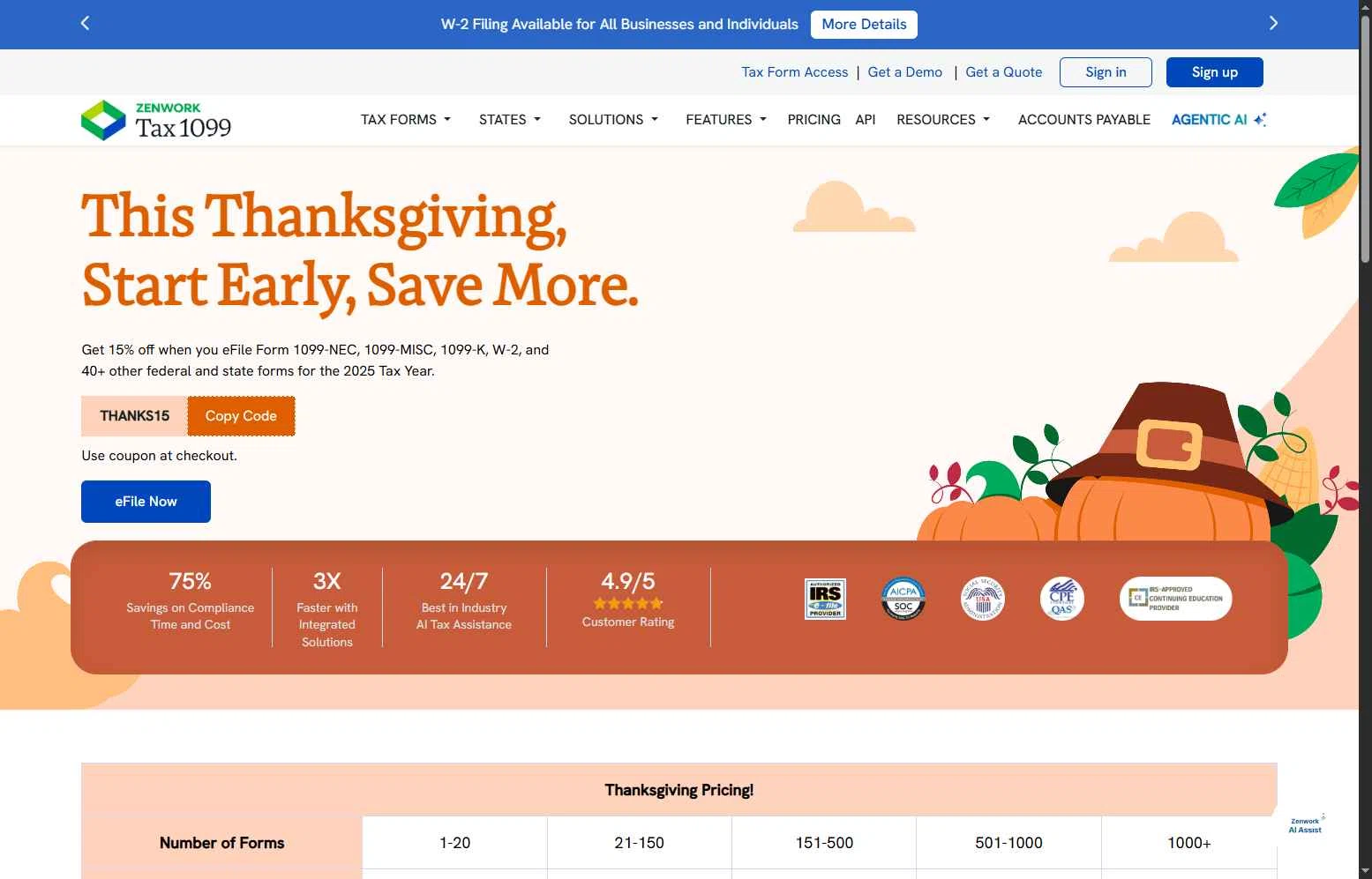 Tax1099.com checkout page showing Tax1099.com coupon code box | Screenshot taken by SimplyCodes community member on Jan 14, 2026