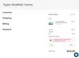 Taylor Shellfish Farms coupon verification screenshot