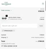 SPRINGSALE20 coupon verification screenshot