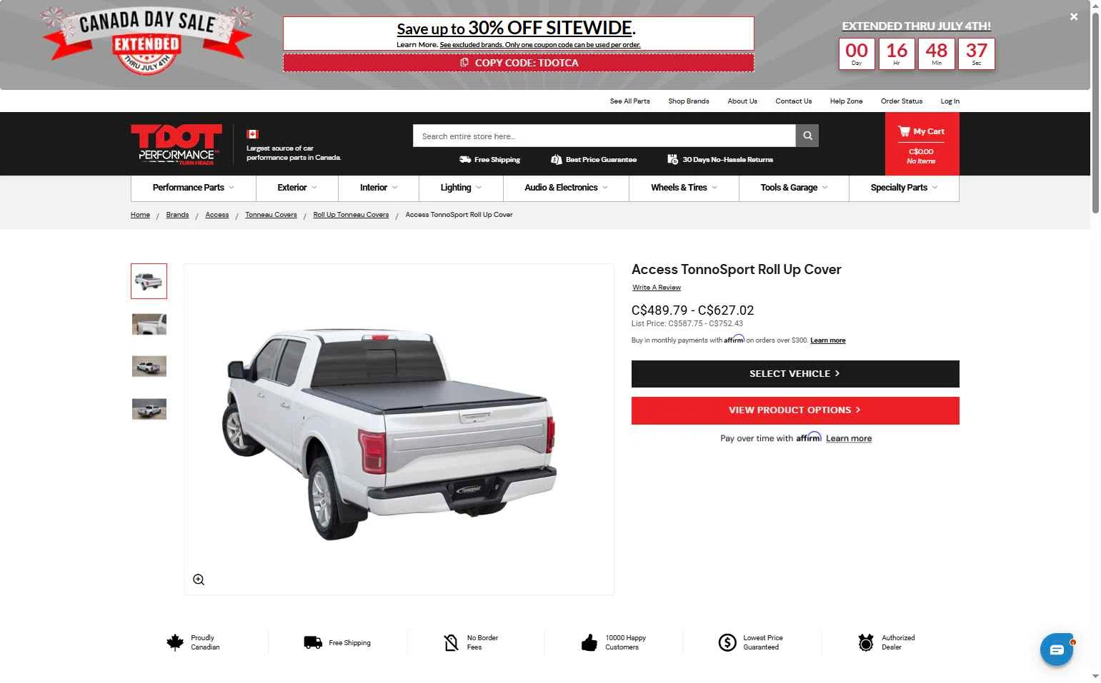 TDotPerformance checkout page showing TDotPerformance coupon code box | Screenshot taken by SimplyCodes community member on Jul 4, 2025