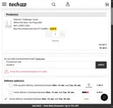 Techinn US coupon verification screenshot