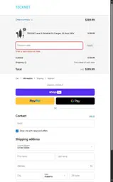 TECKNET US coupon verification screenshot