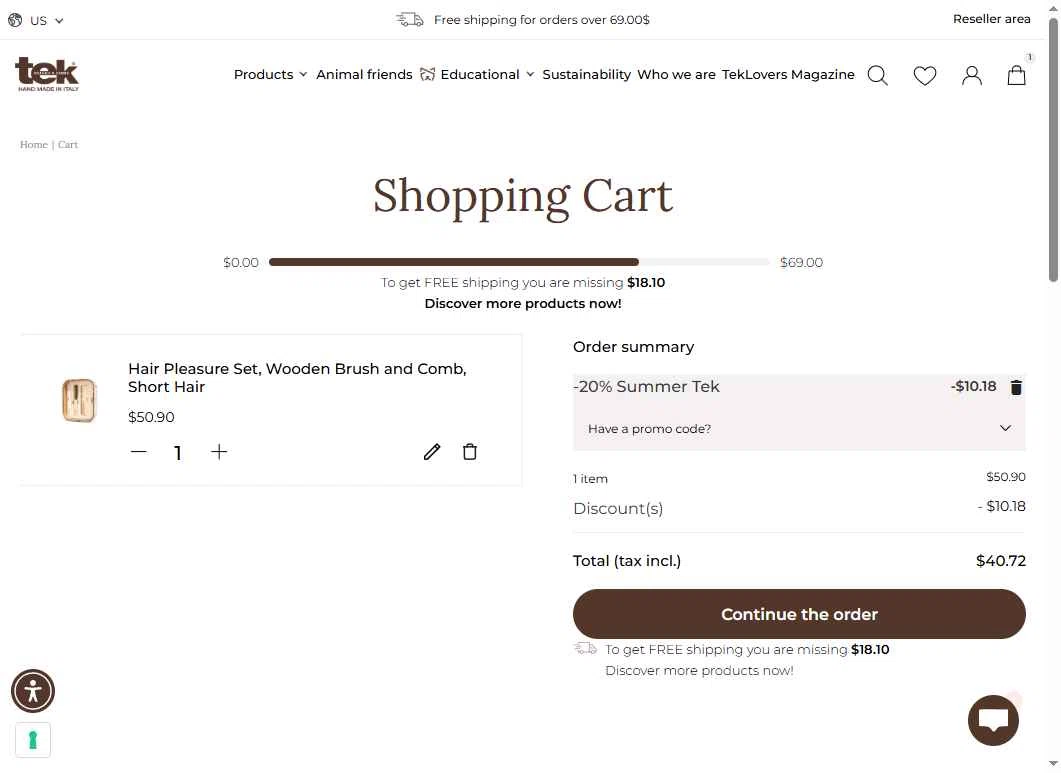 tek-italy checkout page showing tek-italy promo code box | Screenshot taken by SimplyCodes community member on Jul 7, 2025