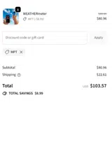 MPT coupon verification screenshot