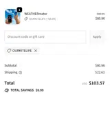 OURKITELIFE coupon verification screenshot