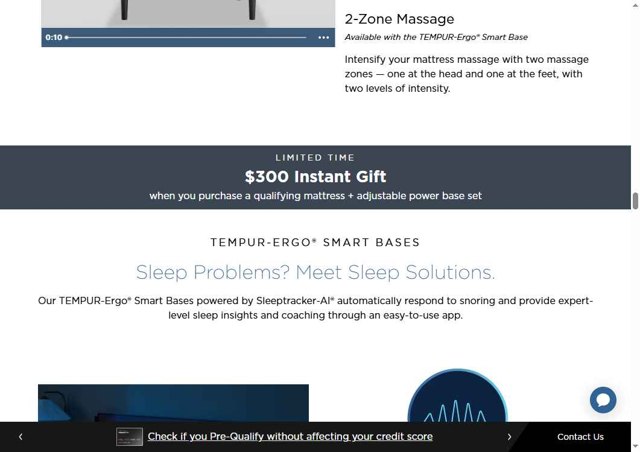 Tempur-Pedic checkout page showing Tempur-Pedic promo code box | Screenshot taken by SimplyCodes community member on Aug 13, 2025