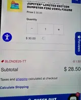 BLONDE25-TT coupon verification screenshot