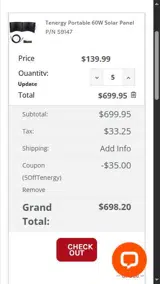 5OFFTENERGY coupon verification screenshot
