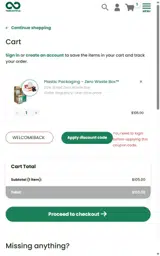 WELCOMEBACK coupon verification screenshot