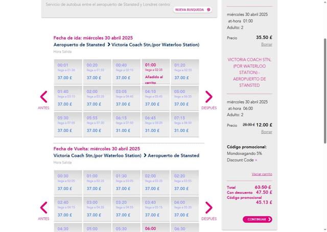 Terravision checkout page showing Terravision promo code box | Screenshot taken by SimplyCodes community member on Apr 26, 2025