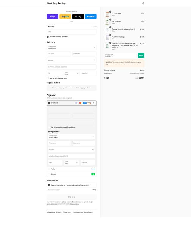 ÜTest checkout page showing ÜTest promo code box | Screenshot taken by SimplyCodes community member on Sep 7, 2025