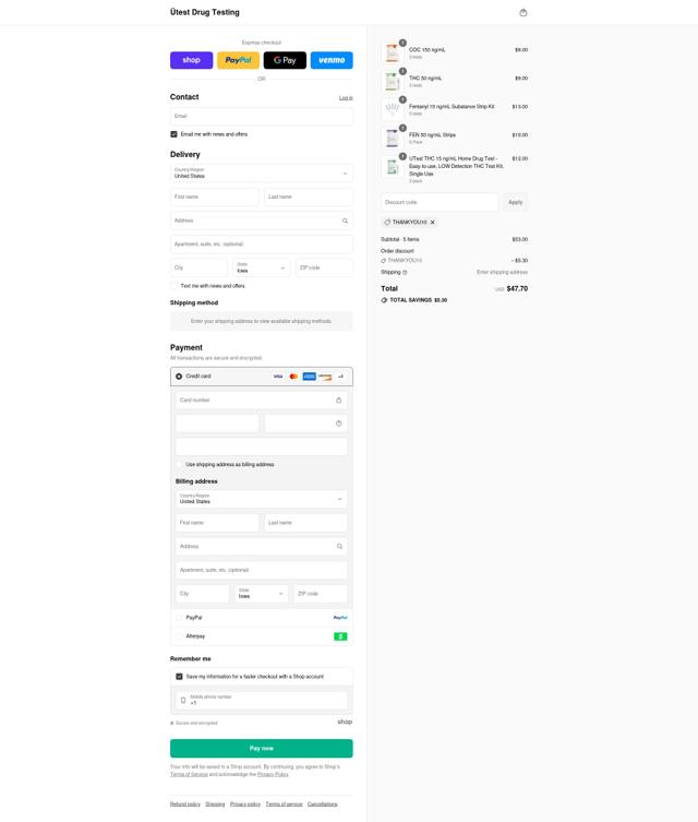 ÜTest checkout page showing ÜTest promo code box | Screenshot taken by SimplyCodes community member on Sep 7, 2025