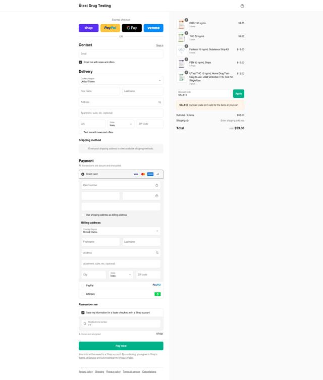 ÜTest checkout page showing ÜTest promo code box | Screenshot taken by SimplyCodes community member on Sep 11, 2025