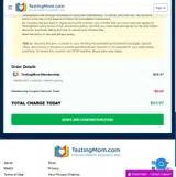 TestingMom coupon verification screenshot