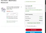 Texas Rangers coupon verification screenshot