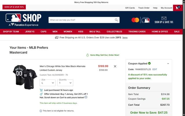Texas Rangers checkout page showing Texas Rangers promo code box | Screenshot taken by SimplyCodes community member on Sep 7, 2025