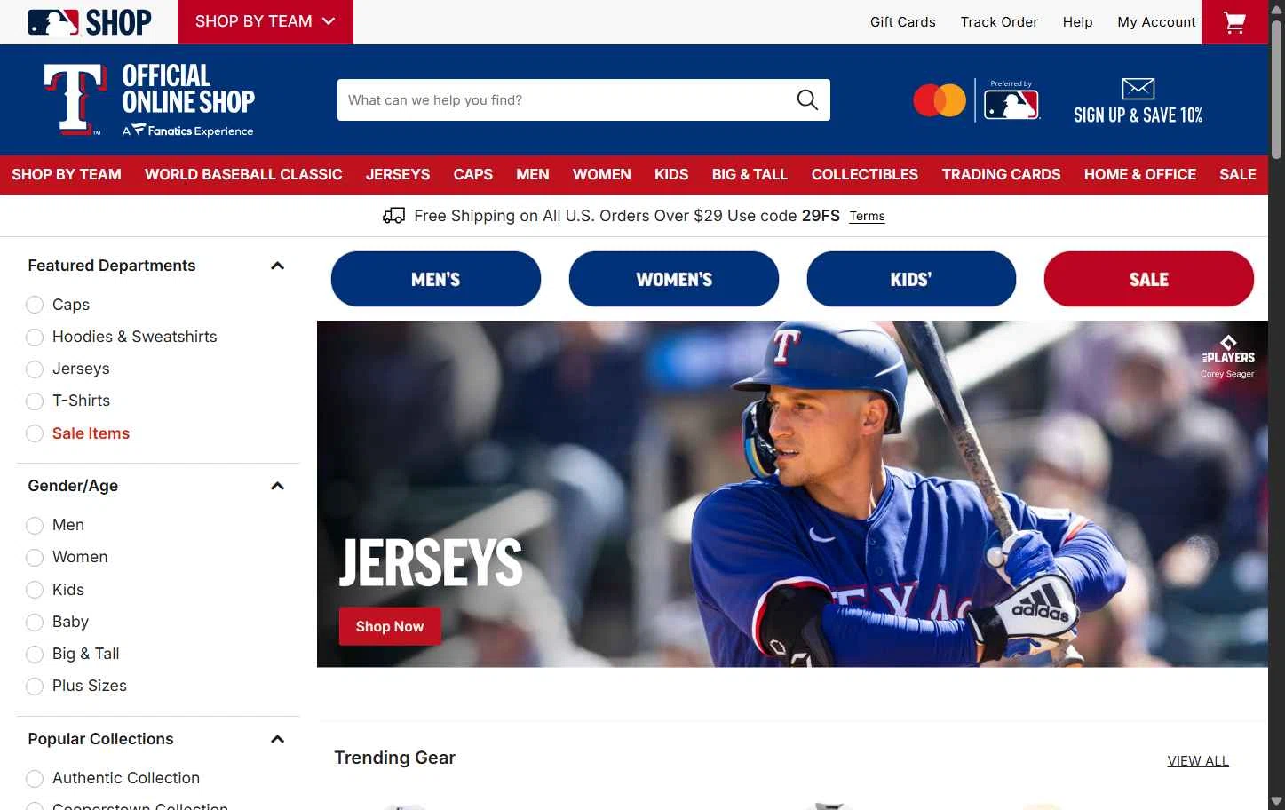 Texas Rangers checkout page showing Texas Rangers promo code box | Screenshot taken by SimplyCodes community member on Jan 26, 2026