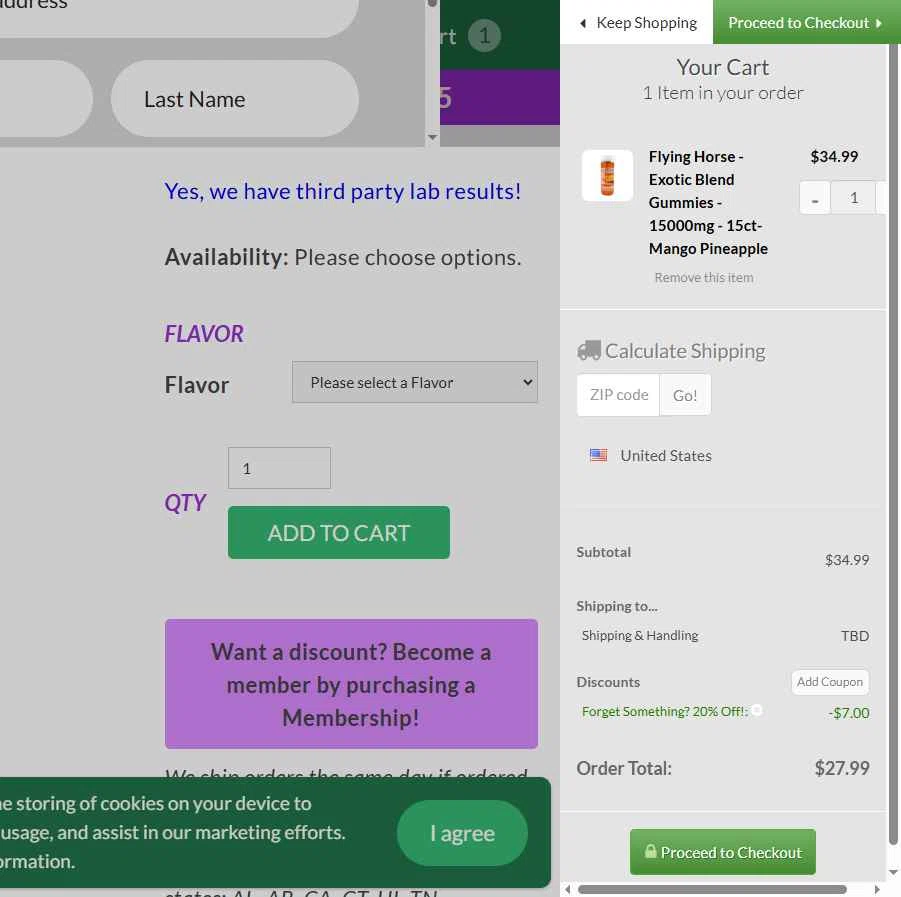 The Green Dragon CBD checkout page showing The Green Dragon CBD coupon code box | Screenshot taken by SimplyCodes community member on Jan 6, 2026